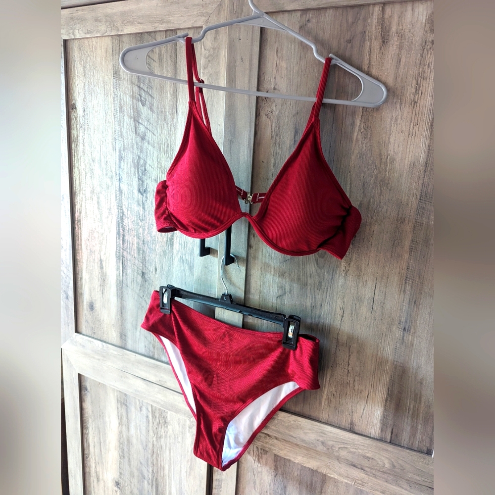 Shein Women's Red Underwire Bikini Size 1XL